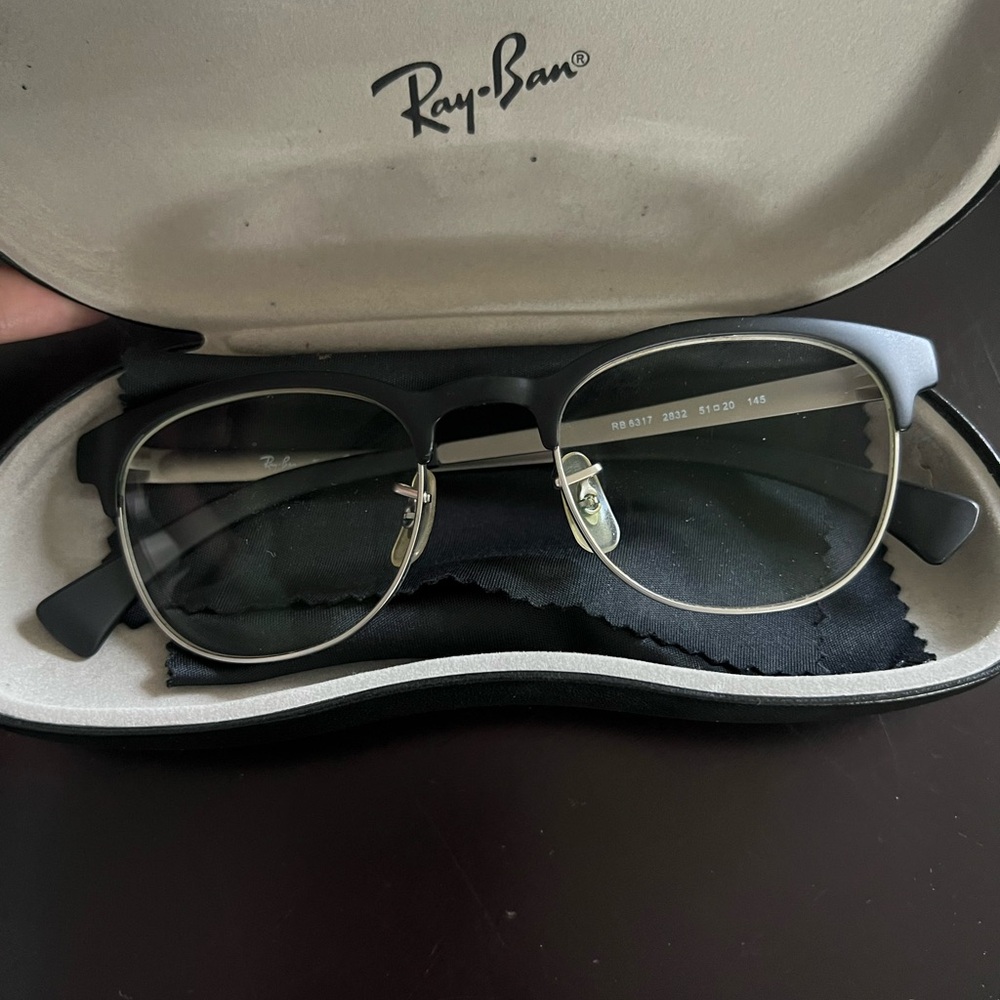 Ray-Ban Silver and Black Eyeglasses